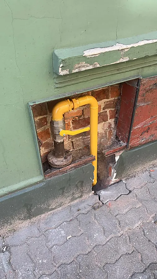 Instalacja gazowa doprowadzona do budynku